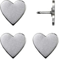 Big Silver Heart Push Pins - Large Silver Metal Heart Map Pins - for Cork Board, Maps, or Lapel Pin Use - Designed in USA - Set of 4