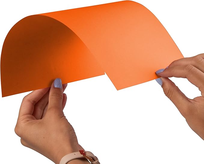 JAM PAPER Colored 24lb Paper - 90 gsm - 8.5 x 11 - Ultra Orange - 50 Sheets/Pack