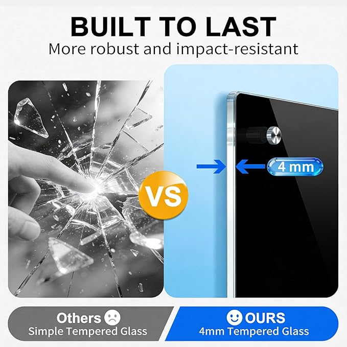 AFMAT Magnetic Glass Whiteboard, 96" x 48" Glass Dry Erase Board, 4mm Tempered Glass w/Strong Magnetic Surface, Large White Board for Wall, Frameless Wall Mounted Black Board for Office Home School