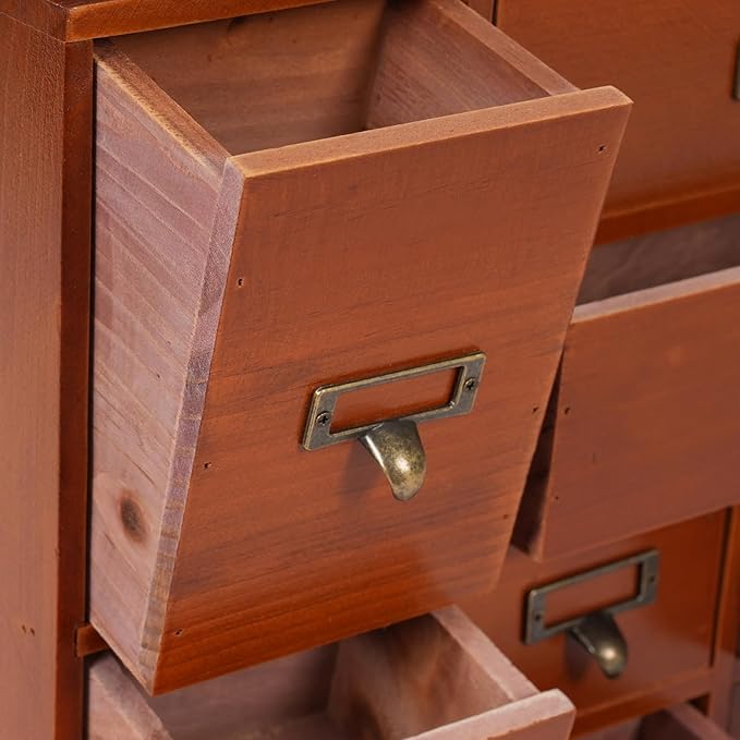 Vintage 12-Drawer Storage Cabinet – Multipurpose Desktop Organizer for Office, Craft & Home