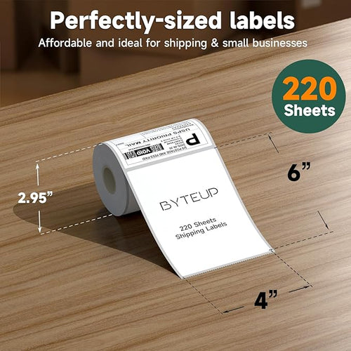 4x6 Direct Thermal Labels for Shipping, Roll Commercial Grade Permanent Adhesive, Compatible with Thermal Printers for Packages and Mail,FSC-Certified,Doesn't Compatible with Dymo
