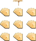 Playing Cards Push Pins - Gold Deck of Cards Map Pins for Cork Boards, Maps, or Lapel Use - Designed in USA - Set of 10