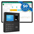 ANVIZ Time Clocks for Employees Small Business - CX2 Fingerprint Biometric Clock in and Out Machine - Forever Free Cloud Software, Black