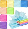 24 Pack 1920 Sheets Pop Up Sticky Notes Lined 3x3 inch Self-Stick Notes Pads Post Lined Sticky Note Pads Accordion Pop Up Notes Refill for Dispenser Home Office School, 80 Sheets/pad (Bright Color)