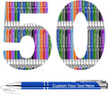 ENOMY 50 Pcs Personalized Pens Bulk Custom Pens with Logo Text Name Black Ballpoint Pens Inspirational Writing Pens, Gift for Teacher Student College Office Wedding Christmas Birthday