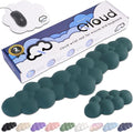 Qloud Cloud Wrist Rest Keyboard Wrist Rest for Computer Keyboard Pad, Cloud Keyboard Wrist Rest, Wrist Pad for Keyboard, Memory Foam, Non Slip Base, Comes with Mouse Pad - Dark Teal