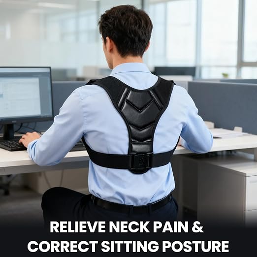 Posture Corrector for Men & Women, Adjustable Upper Back Shoulder Brace, Back Straightener for Neck, Spine Alignment, Improve Posture, Comfortable & Breathable, L/XL