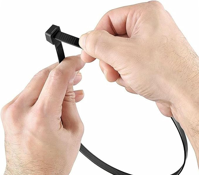 16 Inch Black Large Zip Ties Heavy Duty 60 PCS, 200 LBS Ultra Strong Plastic Wire Ties, Large Cable Ties Extra Long Tie Wraps, Indoor and Outdoor UV Resistant