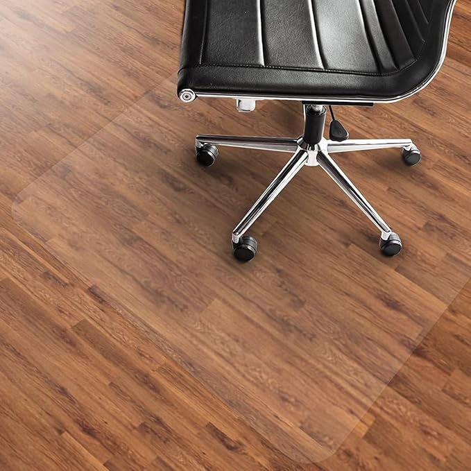 Azadx Office Chair Mat for Hardwood Floor Clear Chair Mat for Easy Glide and Protection Floor Protector for Under Desk Chair Mats Plastic Floors Mat for Office Chair(45" x 53" for Hard Floor)