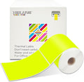 YOULAISHI 3 X 5 Inch Printable Rectangle Color Coding Labels, 300 Per Roll Adhesive Color Coding Stickers for Bar-Codes, Address, Small Business Labeling, Inventory, Fluorescent Yellow