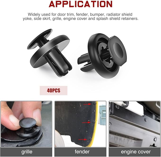 Nilight 148PCS Front Fender Liner Trim Panel Retainer Applications for Toyota 90467-10183 90467-10188 90467-07215 52161-02020 4-Way Tools Tire Caps Tire Cores