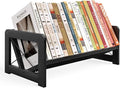 ELITEROO Desk Bookshelf, Small Book Shelf, Wooden Desktop Bookcase, Tilting Table Top Bookshelf for Home Office, for Book Display, Cookbook Storage, Kids Reading, Black