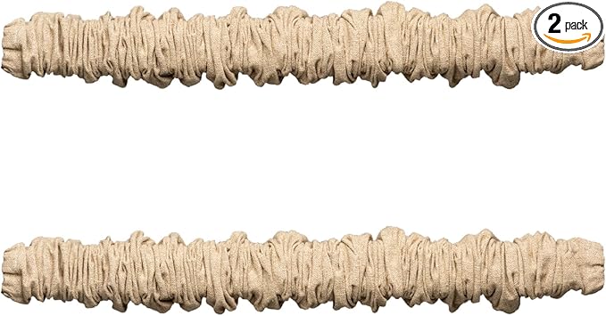 Fabric Cord Cover & Chandelier Chain Cover 2 Pack 6Feet Length for Chandelier Lighting Wires Natural Burlap Easy to Install (Brown)