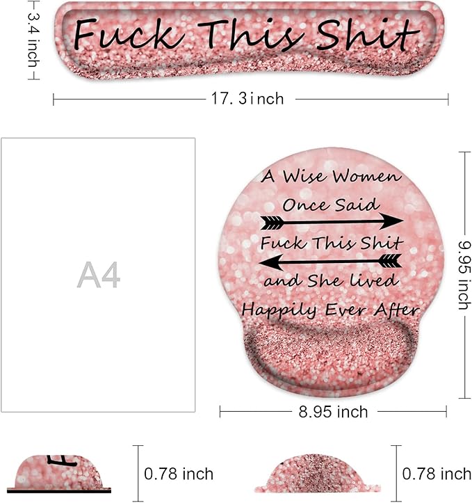 Ergonomic Memory Foam Keyboard and Mouse Support, Non-Slip & Pain Relief Wrist Rest, Comfortable Game and Office Use