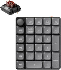 Keychron K0 Max Wireless Low-Profile Number Pad, QMK/VIA Programmable, Hot-Swappable Brown Switch, RGB Backlit, 2.4GHz & Bluetooth 5.3, 1000Hz Polling Rate, with Knob, for Windows/Mac