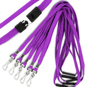 Premium Breakaway Lanyards with J-Hook - Flat Lanyards for ID Badges, Business Cards & Nametags - Bulk Pack of 100 (Purple)