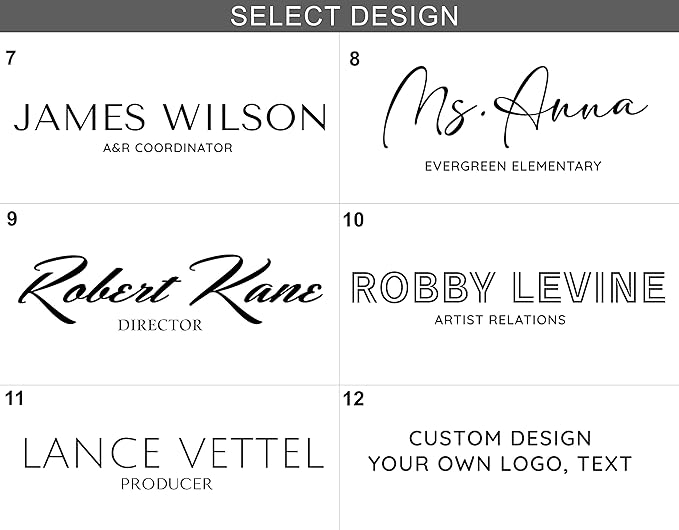 Customizable Personalized Clear Acrylic Desk Name Plate - 2”x 9” - Office Decor - 9 Different Fonts to Choose from - Engraved Name Plate