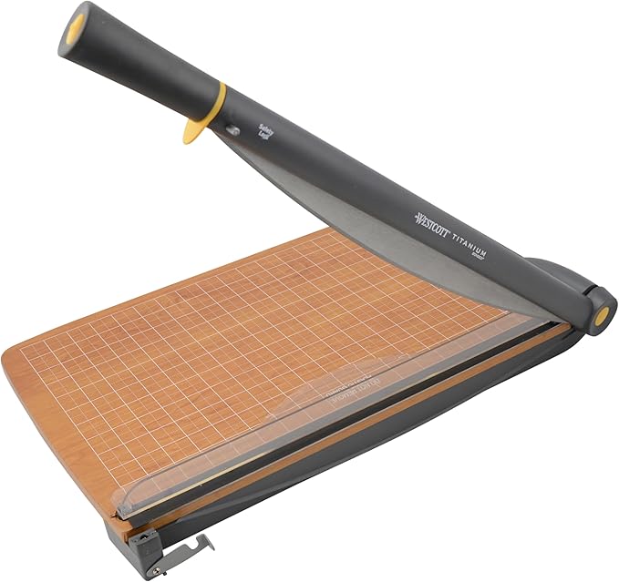 Westcott TrimAir Guillotine Paper Cutter, Paper Trimmer with Sharp and Durable Titanium-Bonded Blade, Maximum Safety Features, 18-Inch, Back to School, School Supplies, Classroom