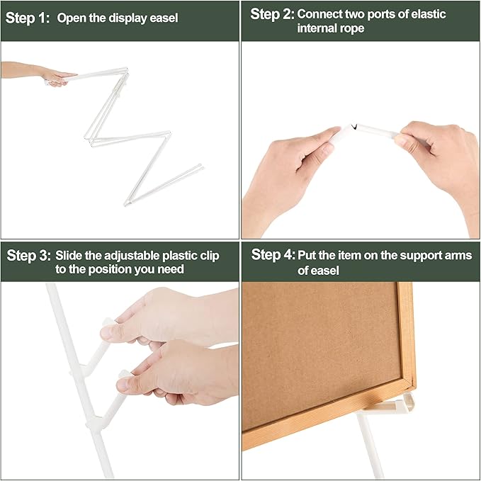 DANMO Easel Stand for Wedding Sign Poster 63'' Instant Display Easel for Floor Adjustable Metal Art Easel White 2 Pack