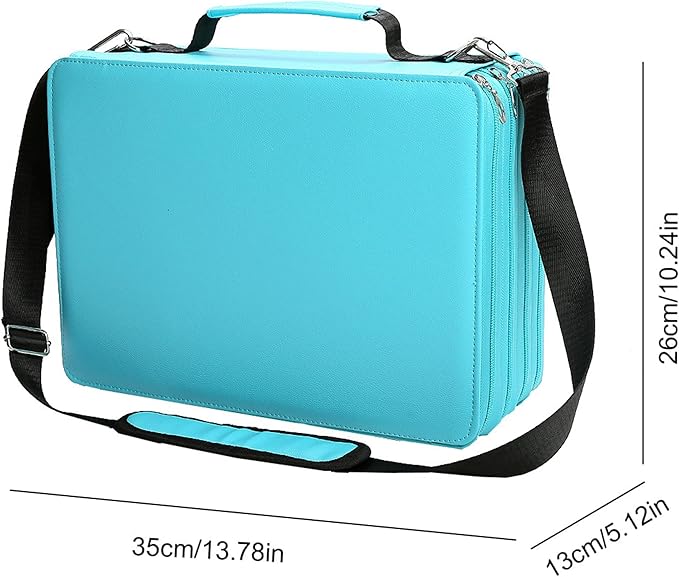 Blue Marker Case, 224 Slots Alcohol Marker Case Markers Carrying Bag Holder for Art Sketch Marker, Permanent Paint Marker, Dry Erase Marker, Repair Marker Pen, Color Highlighte Art Supplies