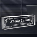 Custom Engraved Name Plate for Desk, Acrylic Desk Name Plate Personalized, Office Decor for Women Men, Acrylic Desk Accessories, Office Gifts for Boss Teacher, Staff Employee Appreciation Gifts