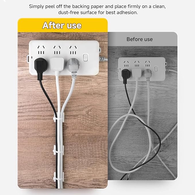 100Pcs Adhesive Zip Tie Mount, 3/4in Cable Tie Mount, Plastic Zip Tie Mounting Squares, Sturdy Zip Tie Sticky Mounting Pads for Desk Cable Organizer (White, 3/4"-100pcs)