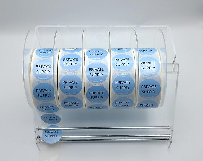 10 Inch, Heavy Duty Adjustable 6-Disk Label Dispenser, by Quality IZ