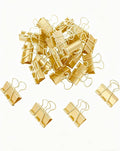 Konilaomu 24Pcs Binder Clips 1.25in Reusable Paper Clamps Clips Binder Paper Clips for Office Supplies, Document Storage, Study Room, School (Gold)