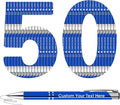 ENOMY 50 Pcs Personalized Pens Bulk Custom Pens with Logo Text Name Black Ballpoint Pens Inspirational Writing Pens, Gift for Teacher Student College Office Wedding Christmas Birthday