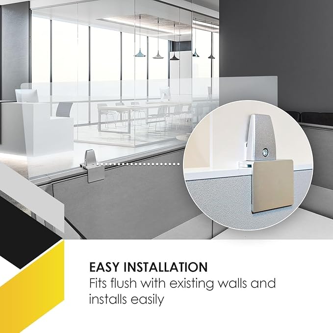 OBEX Acrylic Mounted Small Brackets Quality Desk Privacy Panel & Divider for Your Office Cubicle-Increase Separation & Improve Productivity, 12" x 42", Frosted