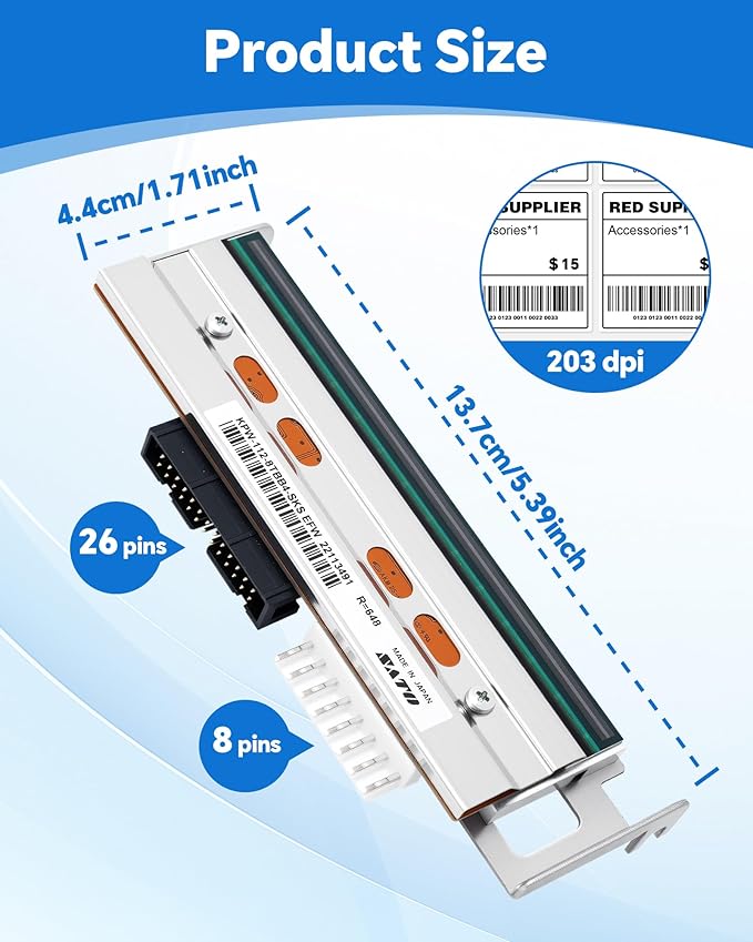 R29797000 New Genuine Printhead for SATO CL4NX 4NX Plus, OEM Print Head Replacement for SATO Barcode Thermal Label Printer 203dpi