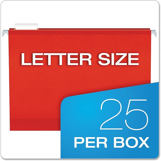 Pendaflex 04152X2 RED Extra Capacity Reinforced Hanging Folders