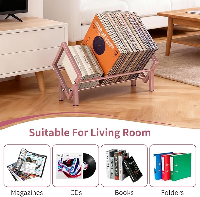 ENCIMART Desktop Bookshelf Organizer, Tabletop Book Shelf Organizer Bookshelves Storage Rack for CDs/Magazine/Books Display, Tilting Bookcase Desk Shelf for Top of Desk in Living Room, Home, Office