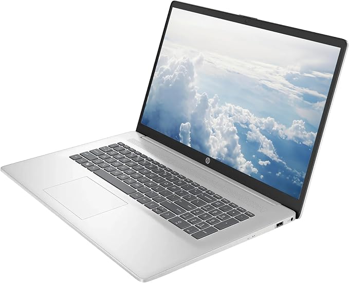HP 17.3" FHD Business & Student Laptop Computer, 16GB RAM 1.5TB Storage (1TB SSD+512GB Docking Station Set), 6-Cores AMD Ryzen 5 Processor, Windows 11 Pro, Numeric Keypad, PLUSERA Earphones, Silver