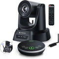 TONGVEO 5.8GHz Wireless Conference Room Camera System | 3X 60fps PTZ Camera with Bluetooth Microphone, 50ft Range, Compatible with Zoom, OBS - Easy Setup for Worship and Online Meetings