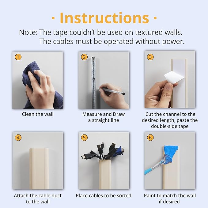 ZhiYo TV Cord Cover for Wall, 32 inch Cable Concealer, Cord Hider for Wall Mounted TV, Paintable Cable Cover to Hide Wires, Beige Wire Raceway Kit, 2X L15.8in W1.5in H0.75in