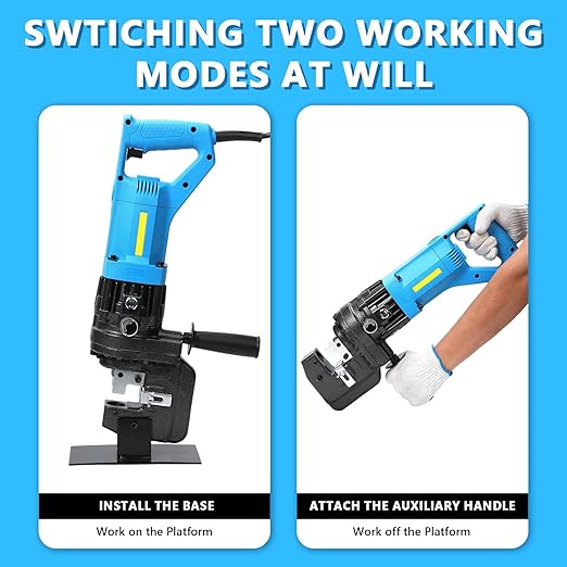 1300W Hole Electric Hydraulicunch 110V Electric Hydraulic Punching Tool 10T Output Force Hole Puncher for Metal Steel Plate Iron Plate