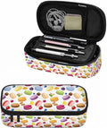 Cookies Pencil Case Strawberries Blueberries Grape Fruits Pencil Bag Pouch Box Organizer for College School Students Boy Girl
