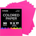 Hygloss Fuchsia Colored Paper - 24 lb, 89 GSM, Acid-Free, Fade-Resistant, 11x17-Inch Ledger Size Color Copy Paper, 90 Sheets