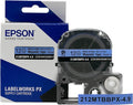 Epson LABELWORKS 212MTBBPX-4.9 Genuine Magnetic Tape Cartridge - Black on Blue Magnet Label Maker Tape - 1/2" (12MM) Wide, 4.9 ft, Blue