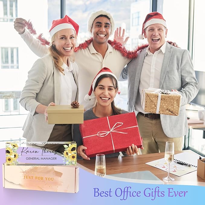 Custom Sunflower Office Name Plate, Personalized Gifts for Women & Employees, Appreciation Gifts for Boss & Teacher, Office Desk Accessories