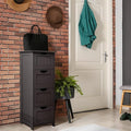 VINGLI Espresso Bathroom Storage Cabinet with 4 Drawers Wooden Freestanding Slim Bathroom Floor Cabinet Small Side Organizer Storage Unit for Restroom Livng Room Kitchen Office Hallway Entryway