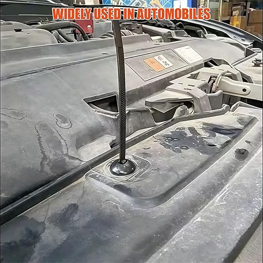 100 PCS 2026 New Upgrade Nylon Universal Cable Tie Buckle, with Clear Storage Box, Double-Sided Style Cable Tie Buckle, 5.91IN Extended Length Zip Tie for Car Repair (Fender, Bumper, Trunk Liner)