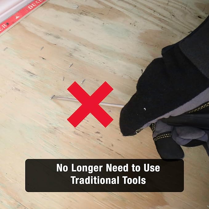 Zenith by Danco ZN700501 Carpet Staple Puller, Staple Extractor for Renovation Projects, Hand Tool Removes Carpet Staples