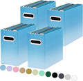 Oterri Cardboard File Organizer Box for Hanging File Folders Letter Size,File Box for Computer Desk,File Cabinet,Working Home,Office,Classroom(Gradient Light Blue, Letter Size - 4 Packs)