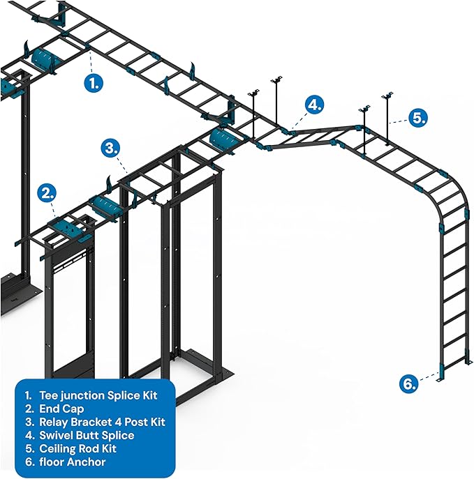 ICC Cable Runway End Cap – 2-Pack | Steel, Black Powder Coat, Finishes Runway Ends