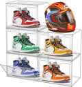 Magnetic Acrylic Clear Shoe Boxes – 360° Transparent Stackable Sneaker Storage & Organizer Box, Professional Shoe Display Case & Multipurpose Storage Bin for Closet (5pcs)