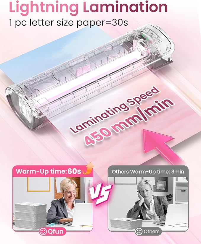 Laminator Machine Thermal Laminating Machine with Sheets 11x17 Personal Laminator for Teachers, 13 Inch Lamination Machine 60S Warm Up Office Presentation laminators, A3 Portable Paper Laminate Kit