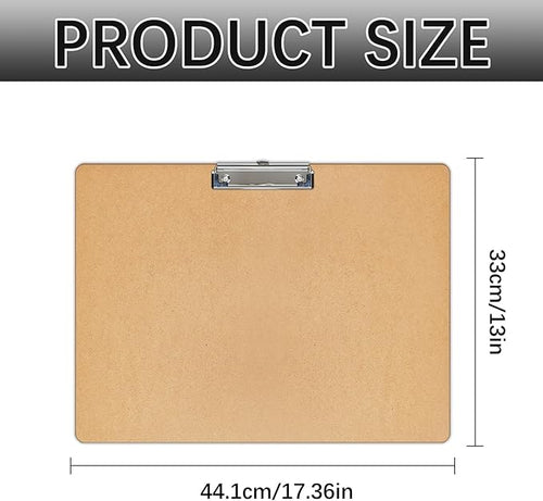 1 PCS Extra Large 11x17 Clipboard, Wood Cleats with Low Profile Clips for Drawing, Sketching, and Art Boards, Horizontal Wood Lapping, Landscape Layout (3Mm Thickness)
