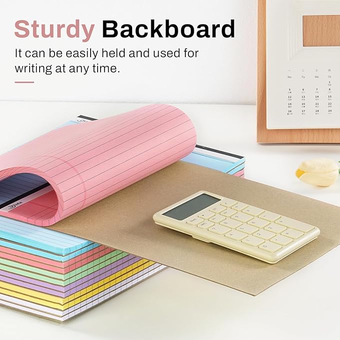 Dynta 12 Pack Legal Pads, 540 Sheets Wide Ruled Lined Writing Note Pads, 8.5 x 11.75 Inch, 45 Sheets Per Notepad, Colored Paper